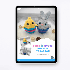 Csibe és nyuszi húsvéti tojásban horgolásminta