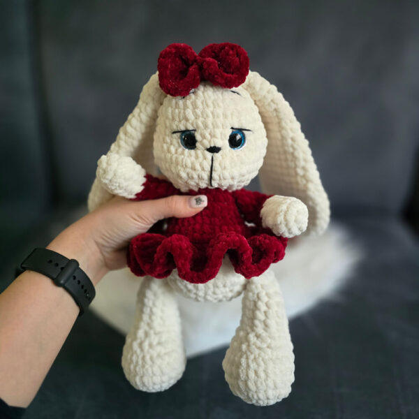 Horgolt kisruhás nyuszi amigurumi