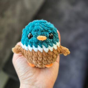 Horgolt pici vadkacsa fiú amigurumi