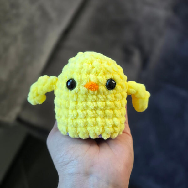 Horgolt kifordítható húsvéti csibe-tojás amigurumi