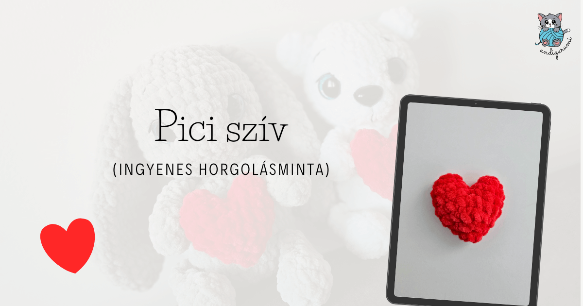 Pici szív ingyenes horgolásminta