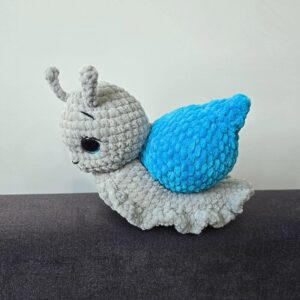 Horgolt csiga (vízi, kék)